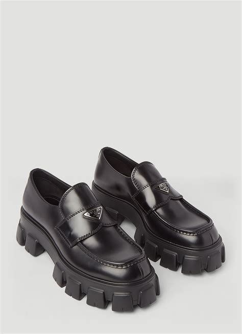 prada loafer man|Prada men's loafers black.